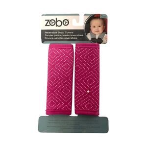 Baby car seat Reversible strap covers Zobo pink